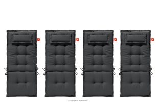 MISTA, https://konsimo.de/kollektion/mista/ Gartenkissen für Sessel dunkelgrau 4 tlg. Dunkelgrau - Foto
