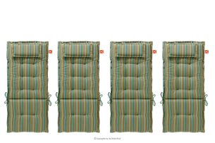 MISTA, https://konsimo.de/kollektion/mista/ Gartenkissen für Sessel grün/orange/blau 4 tlg. grün/orange/blau - Foto