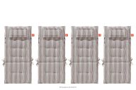 Gartenkissen für Sessel weiß/blau/beige/rot 4 tlg.