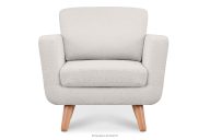 Weißer skandinavischer Sessel Bouclé
