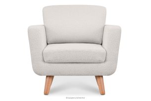 TAGIO, https://konsimo.de/kollektion/tagio/ Weißer skandinavischer Sessel Bouclé weiß - Foto
