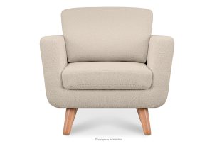 TAGIO, https://konsimo.de/kollektion/tagio/ Cremefarbener skandinavischer Sessel Bouclé creme - Foto