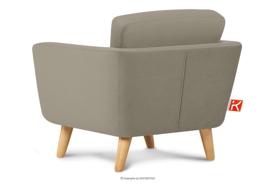 TAGIO Beigefarbener skandinavischer Sessel beige - Foto 3