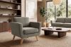 TAGIO Beigefarbener skandinavischer Sessel beige - Foto 14