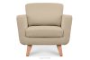 TAGIO Beiger skandinavischer Sessel Bouclé beige - Foto 1