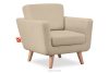 TAGIO Beiger skandinavischer Sessel Bouclé beige - Foto 3
