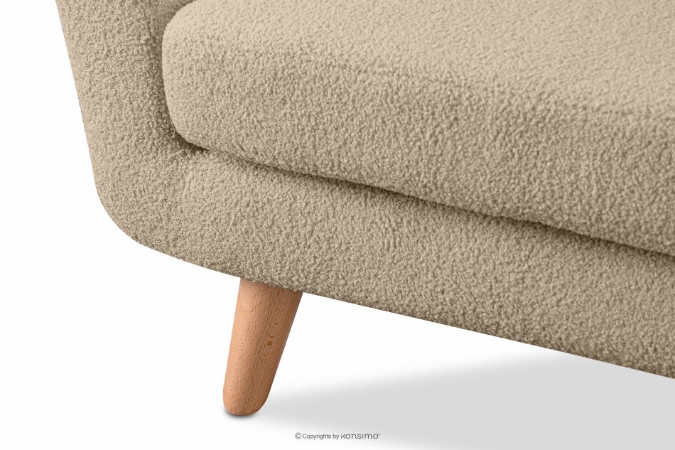 TAGIO Beiger skandinavischer Sessel Bouclé beige - Foto 6