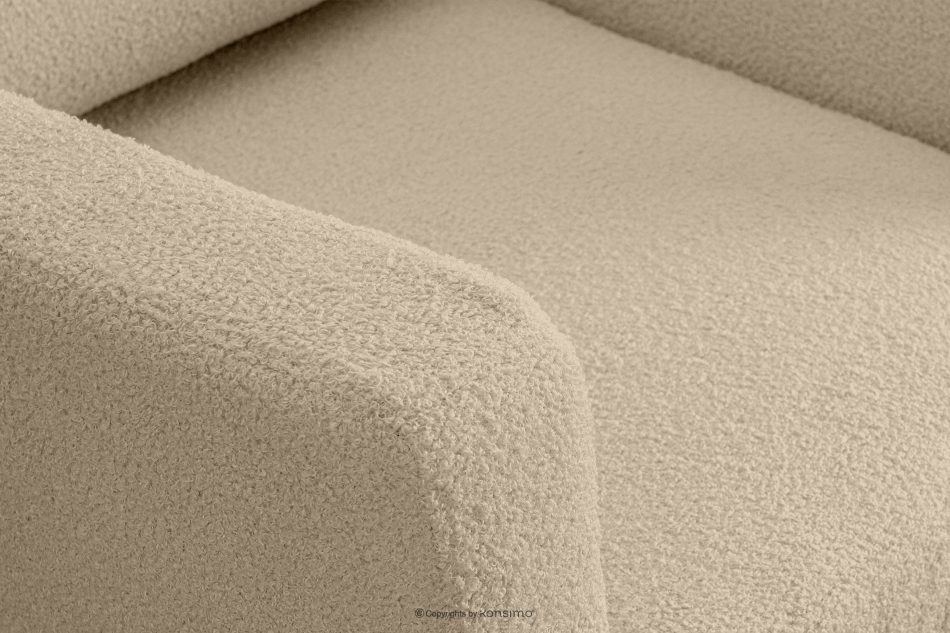 TAGIO Beiger skandinavischer Sessel Bouclé beige - Foto 8