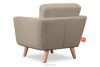 TAGIO Graubeige skandinavischer Sessel Bouclé graubeige - Foto 5