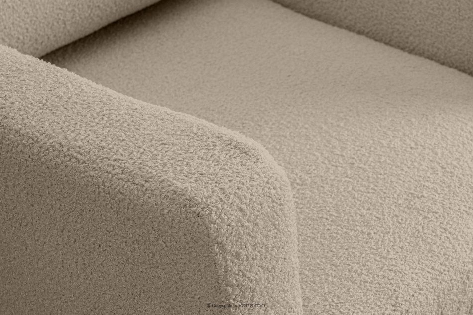 TAGIO Graubeige skandinavischer Sessel Bouclé graubeige - Foto 8