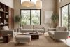 TAGIO Graubeige skandinavischer Sessel Bouclé graubeige - Foto 12