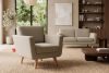 TAGIO Graubeige skandinavischer Sessel Bouclé graubeige - Foto 13