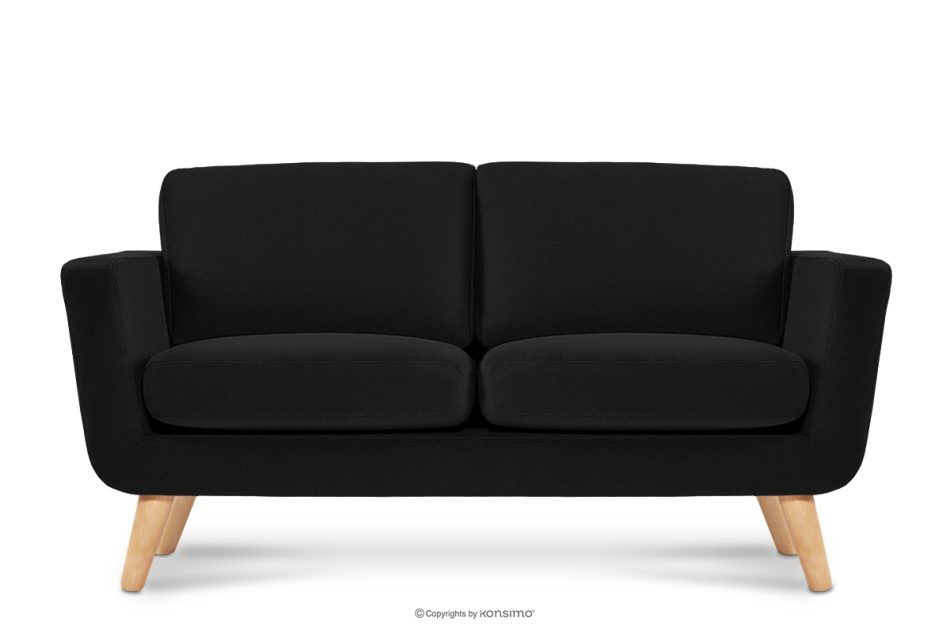 TAGIO Schwarzes skandinavisches 2-Sitzer-Sofa schwarz - Foto 0
