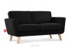 TAGIO Schwarzes skandinavisches 2-Sitzer-Sofa schwarz - Foto 3