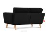 TAGIO Schwarzes skandinavisches 2-Sitzer-Sofa schwarz - Foto 4