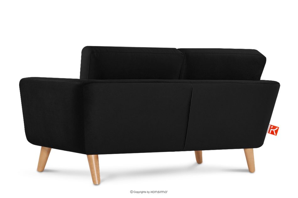 TAGIO Schwarzes skandinavisches 2-Sitzer-Sofa schwarz - Foto 3