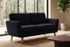 TAGIO Schwarzes skandinavisches 2-Sitzer-Sofa schwarz - Foto 2