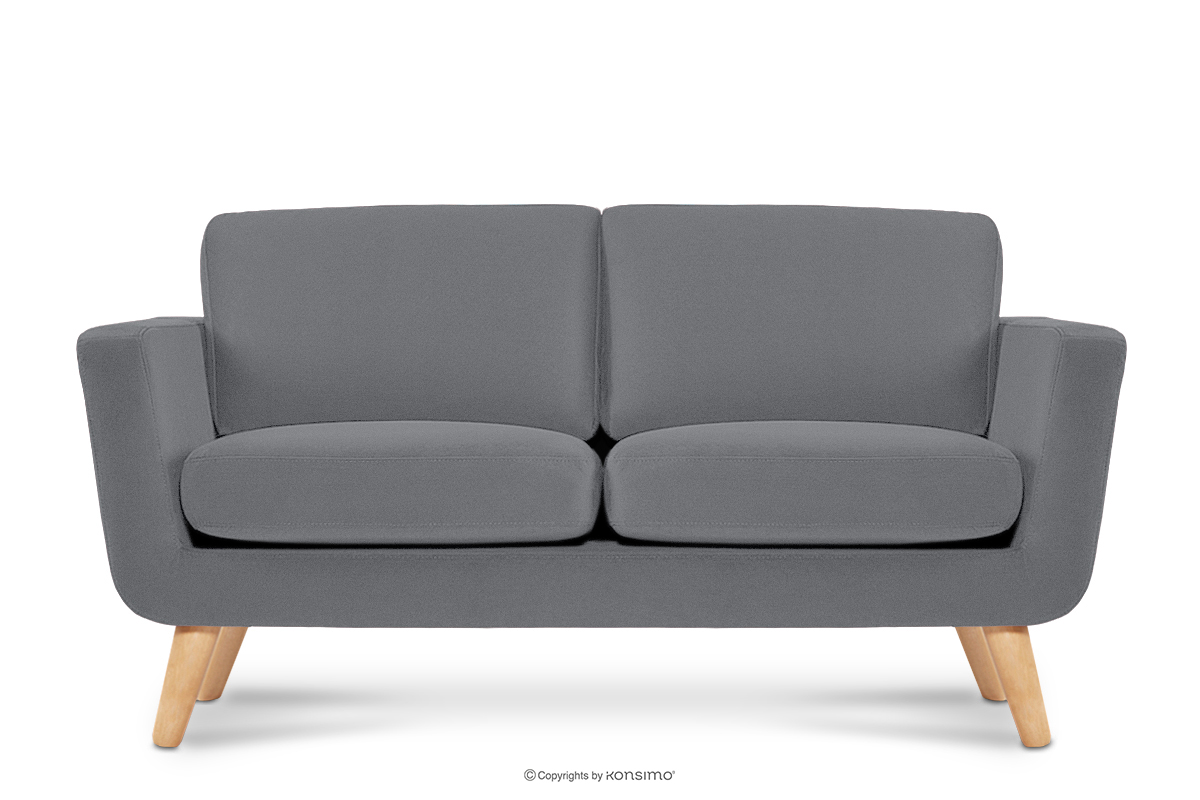 Graues skandinavisches 2-Sitzer-Sofa
