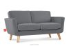 TAGIO Graues skandinavisches 2-Sitzer-Sofa grau - Foto 3