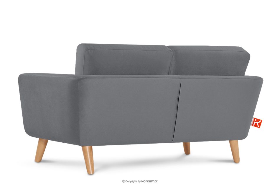 TAGIO Graues skandinavisches 2-Sitzer-Sofa grau - Foto 3