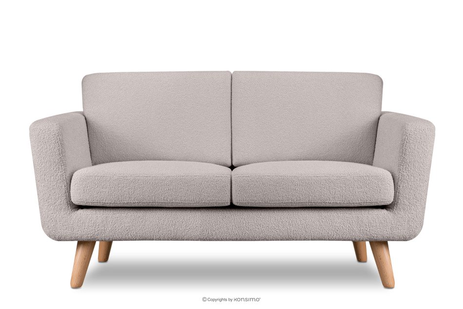 TAGIO Hellgrau skandinavisches 2-Sitzer-Sofa Bouclé hellgrau - Foto 0