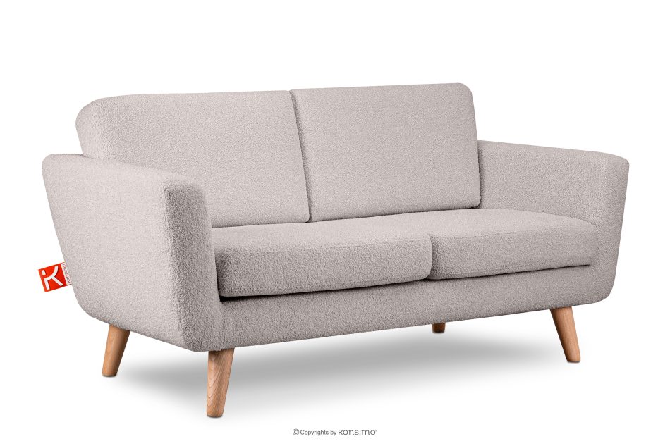 TAGIO Hellgrau skandinavisches 2-Sitzer-Sofa Bouclé hellgrau - Foto 2