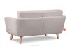 TAGIO Hellgrau skandinavisches 2-Sitzer-Sofa Bouclé hellgrau - Foto 5