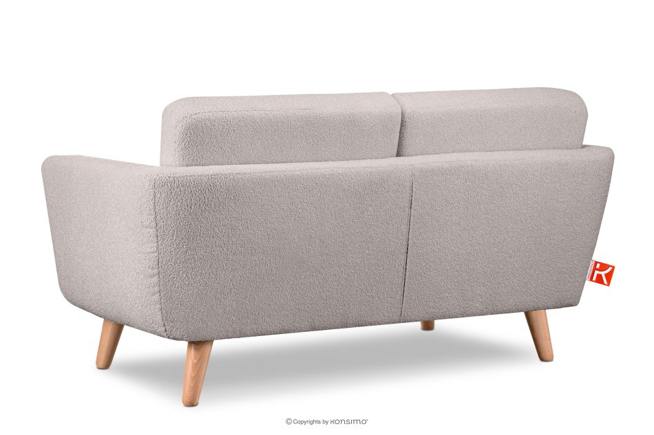 TAGIO Hellgrau skandinavisches 2-Sitzer-Sofa Bouclé hellgrau - Foto 4