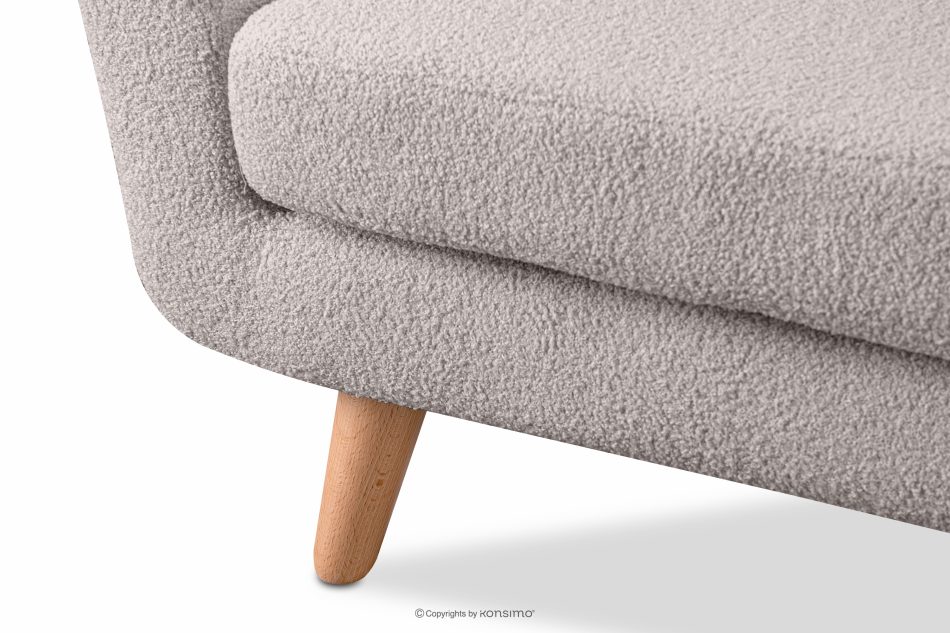 TAGIO Hellgrau skandinavisches 2-Sitzer-Sofa Bouclé hellgrau - Foto 9