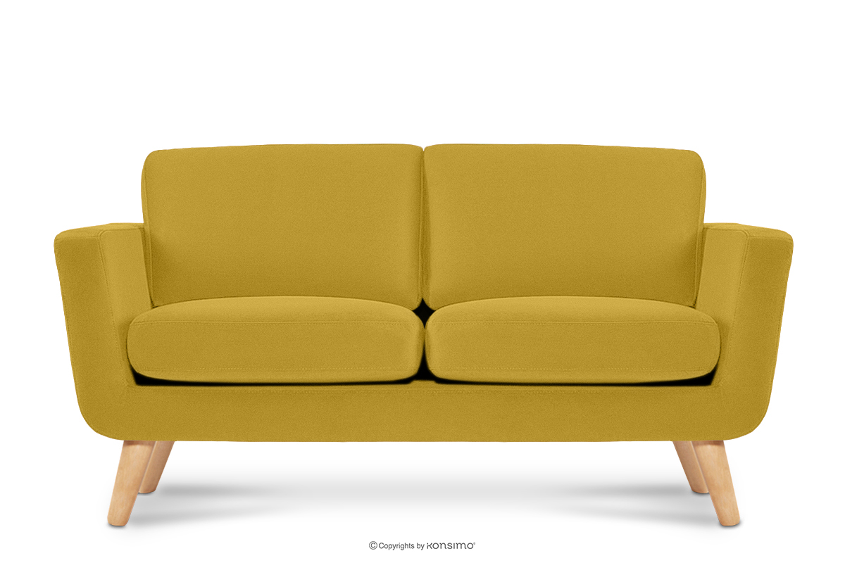 Gelbes skandinavisches 2-Sitzer-Sofa
