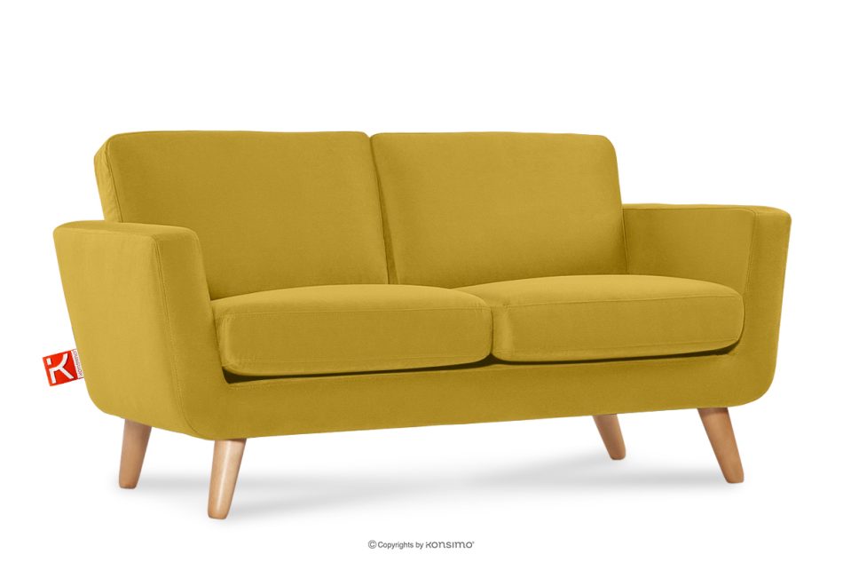 TAGIO Gelbes skandinavisches 2-Sitzer-Sofa gelb - Foto 2