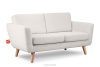 TAGIO Weißes skandinavisches 2-Sitzer-Sofa Bouclé weiß - Foto 3