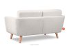 TAGIO Weißes skandinavisches 2-Sitzer-Sofa Bouclé weiß - Foto 5