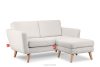 TAGIO Weißes skandinavisches 2-Sitzer-Sofa Bouclé weiß - Foto 6