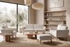 TAGIO Weißes skandinavisches 2-Sitzer-Sofa Bouclé weiß - Foto 12