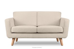 TAGIO, https://konsimo.de/kollektion/tagio/ Cremefarbenes skandinavisches 2-Sitzer-Sofa Bouclé creme - Foto