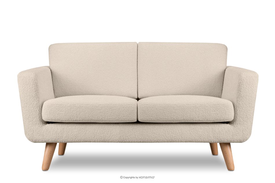 TAGIO Cremefarbenes skandinavisches 2-Sitzer-Sofa Bouclé creme - Foto 0