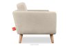 TAGIO Cremefarbenes skandinavisches 2-Sitzer-Sofa Bouclé creme - Foto 4
