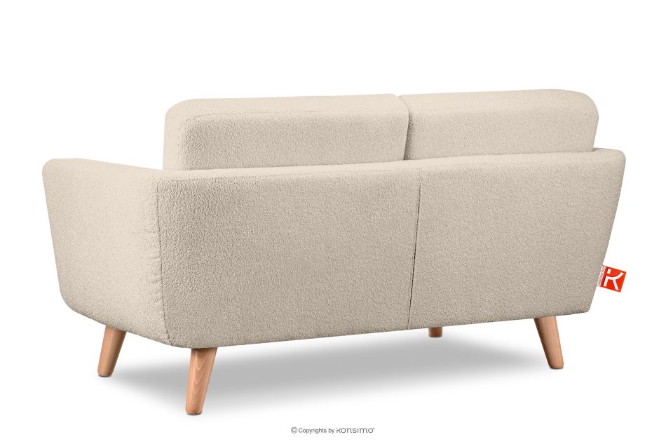 TAGIO Cremefarbenes skandinavisches 2-Sitzer-Sofa Bouclé creme - Foto 4
