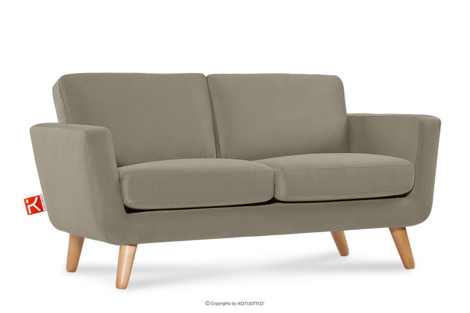 TAGIO Beiges skandinavisches 2-Sitzer-Sofa beige - Foto 2