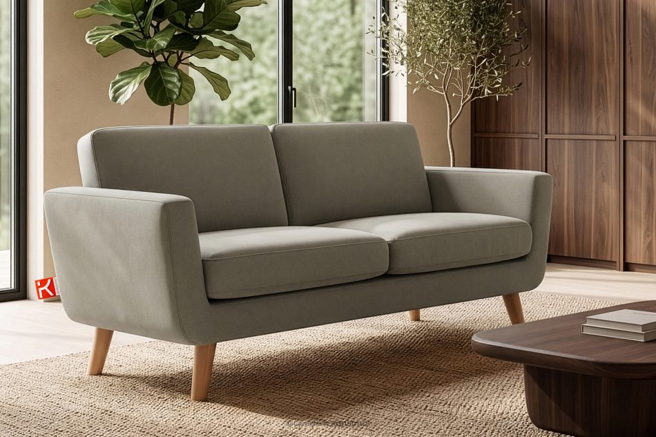 TAGIO Beiges skandinavisches 2-Sitzer-Sofa beige - Foto 1