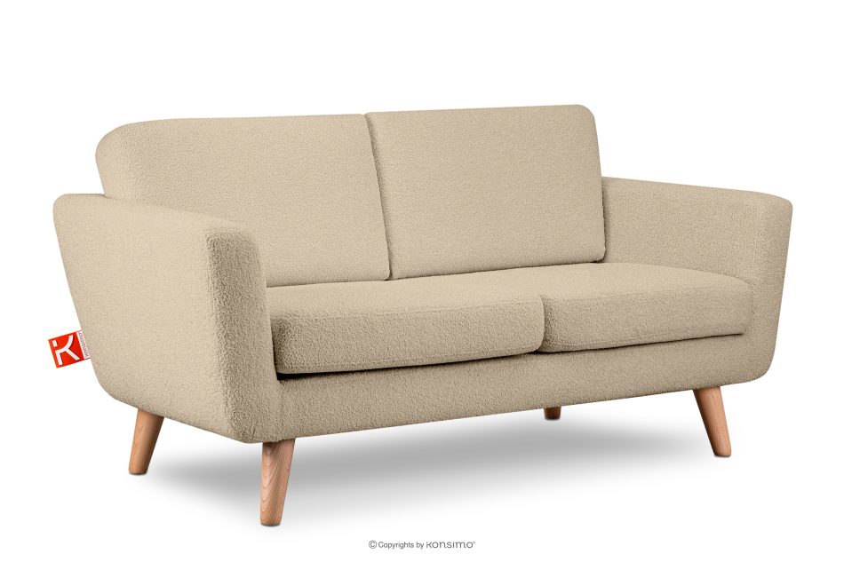 TAGIO Beiges skandinavisches 2-Sitzer-Sofa Bouclé beige - Foto 2