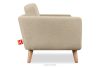 TAGIO Beiges skandinavisches 2-Sitzer-Sofa Bouclé beige - Foto 4