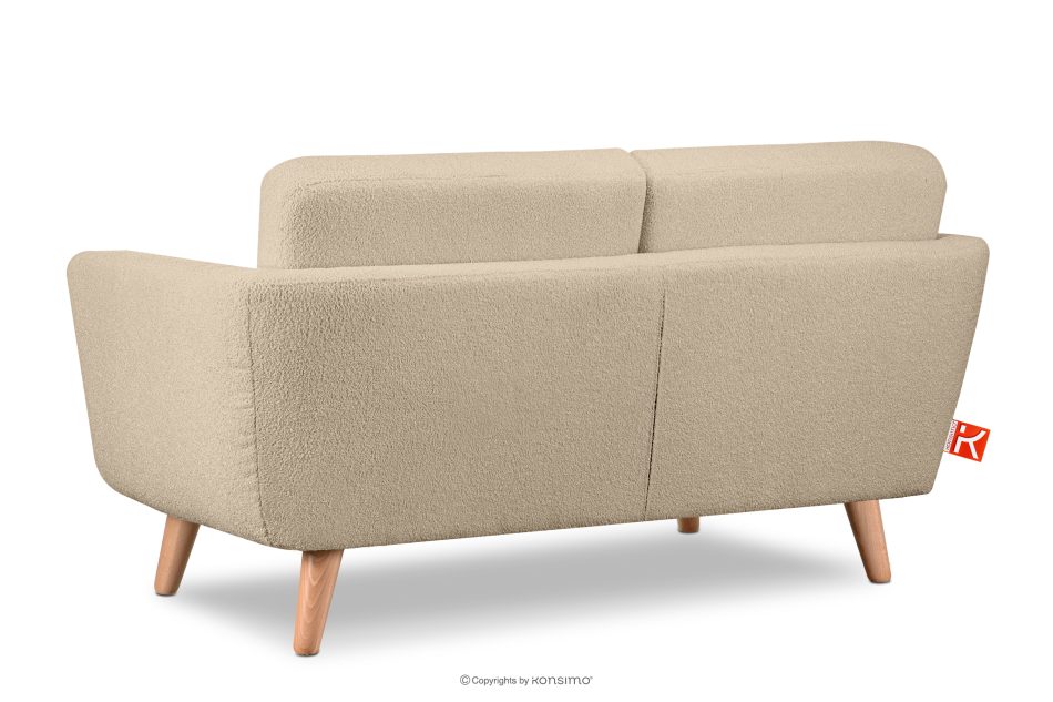 TAGIO Beiges skandinavisches 2-Sitzer-Sofa Bouclé beige - Foto 4