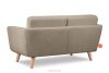 TAGIO Graubeige skandinavisches 2-Sitzer-Sofa Bouclé graubeige - Foto 5