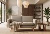 TAGIO Graubeige skandinavisches 2-Sitzer-Sofa Bouclé graubeige - Foto 13