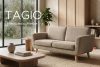 TAGIO Graubeige skandinavisches 2-Sitzer-Sofa Bouclé graubeige - Foto 15