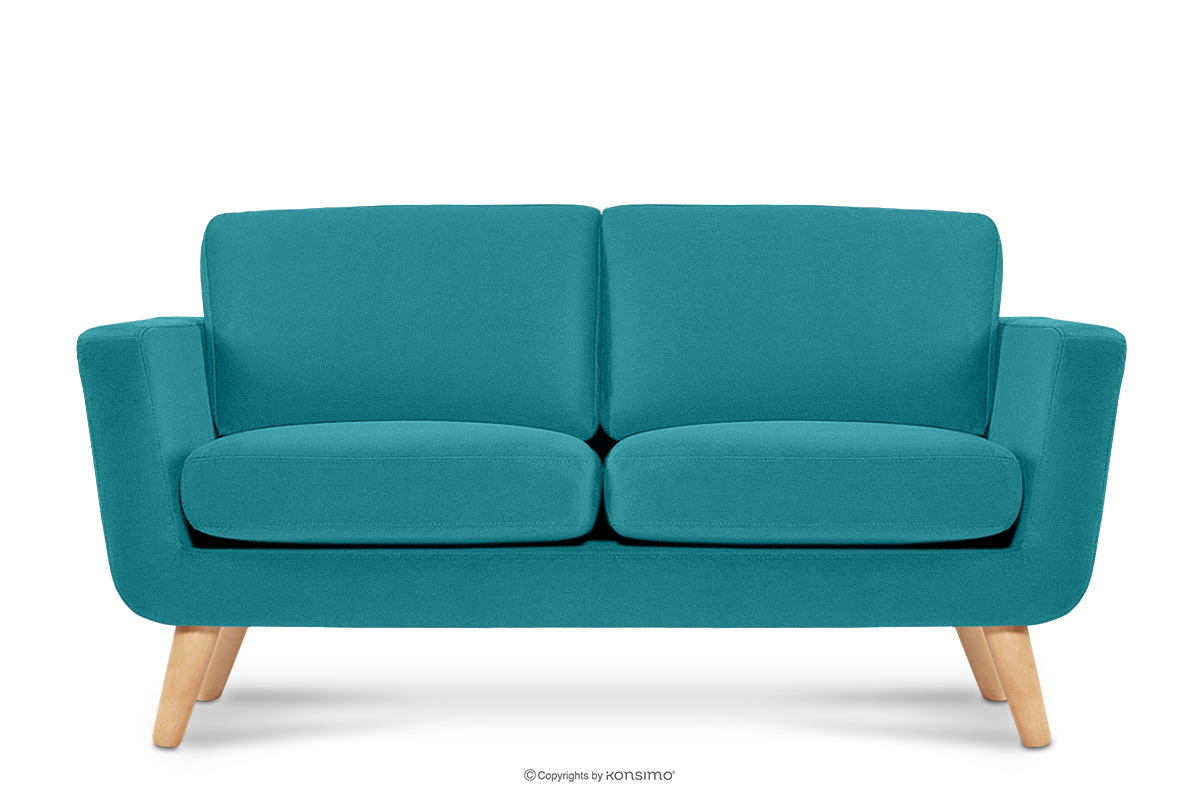 Türkises skandinavisches 2-Sitzer-Sofa