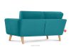 TAGIO Türkises skandinavisches 2-Sitzer-Sofa türkis - Foto 4