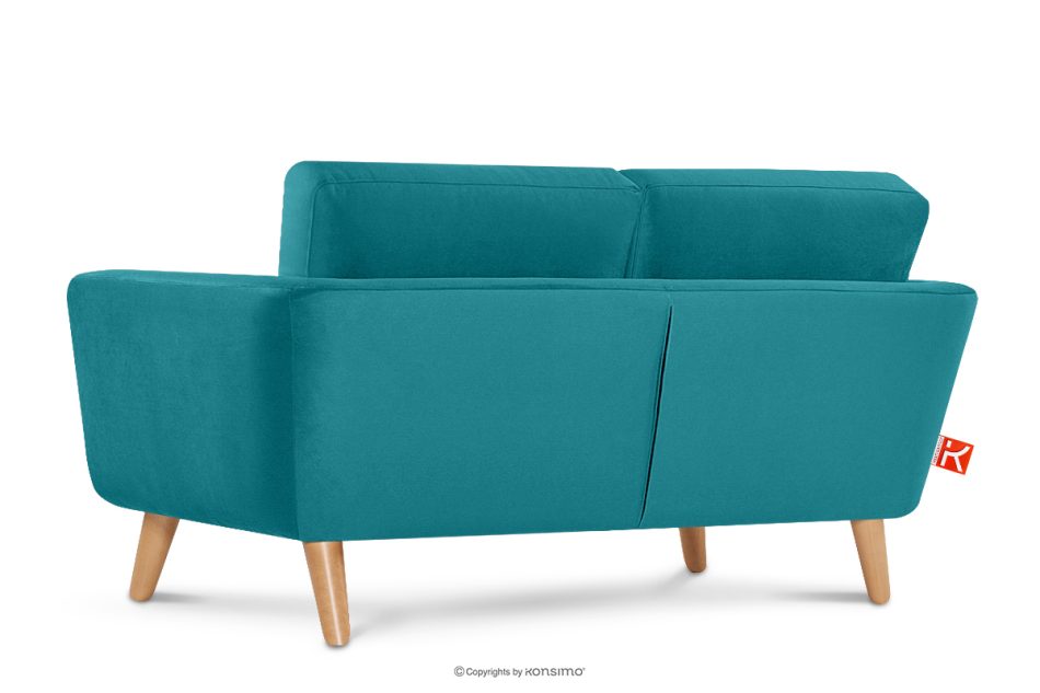 TAGIO Türkises skandinavisches 2-Sitzer-Sofa türkis - Foto 3